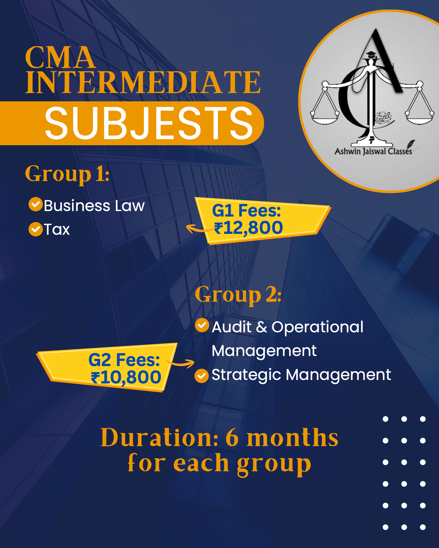 CMA INTERMEDIATE – Group 1